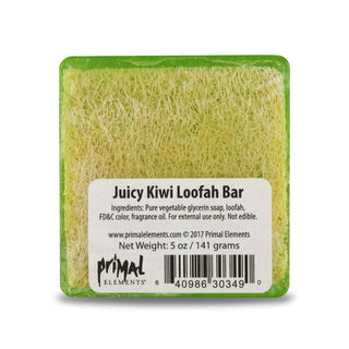JUICY KIWI Handmade Glycerin LoofahBar Soap - Primal Elements