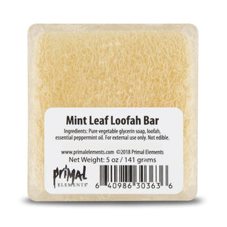MINT LEAF Handmade Glycerin LoofahBar Soap - Primal Elements
