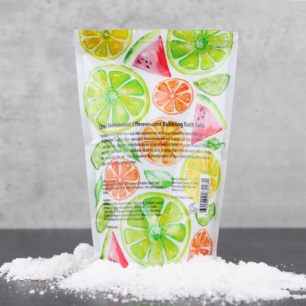 Bubbling Bath Salt - CITRUS MELONMINT - Primal Elements