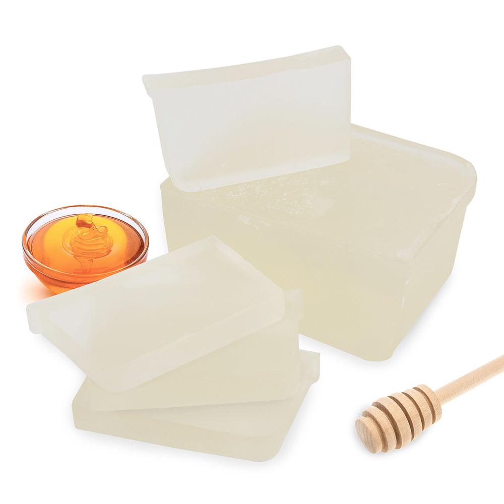 Primal Elements Honey Soap Base - Moisturizing Melt and Pour Glycerin Soap Base for Crafting and Soap Making, Vegan, Cruelty Free, Easy to Cut - 5