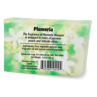 PLUMERIA Vegetable Glycerin Bar Soap - Primal Elements