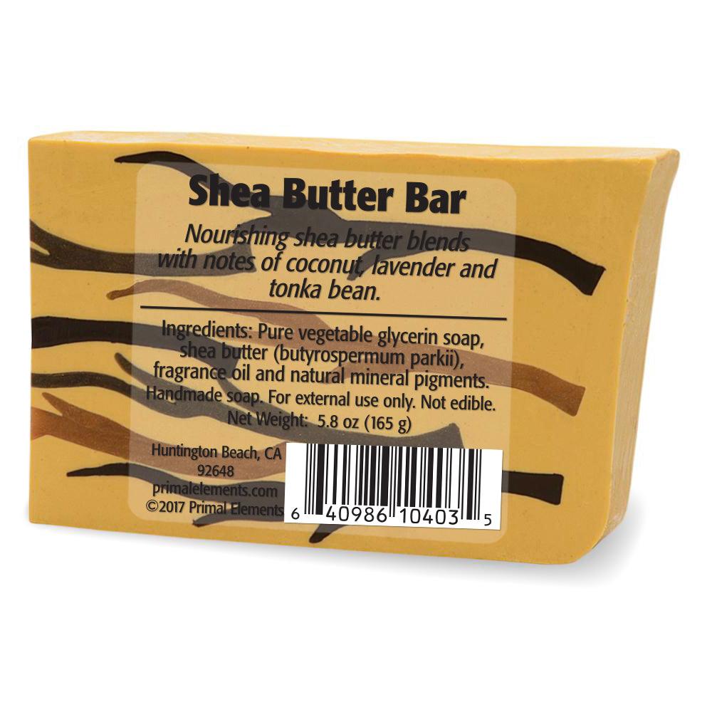 SHEA BUTTER BAR Vegetable Glycerin Bar Soap - Primal Elements