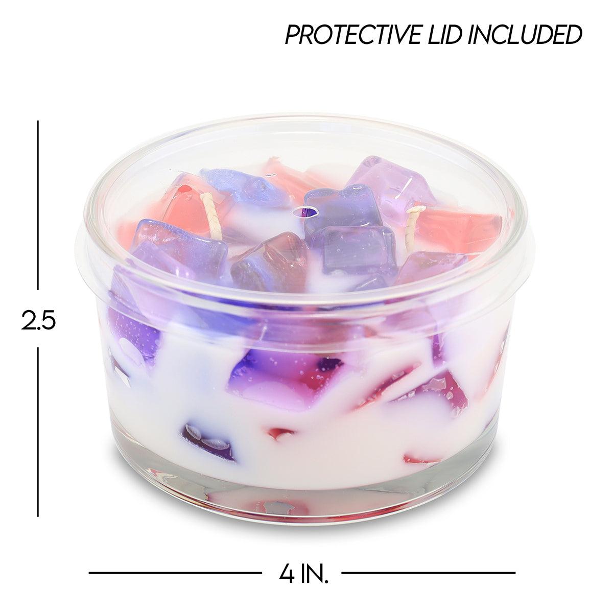 2-Wick Color Bowl Candle - LAVENDER BLUEBERRY