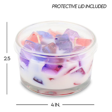 2-Wick Color Bowl Candle - LAVENDER BLUEBERRY