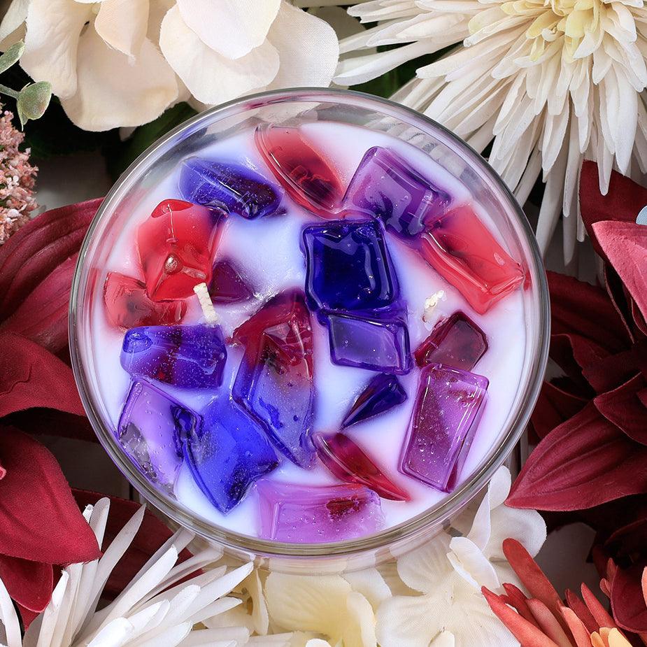 2-Wick Color Bowl Candle - LAVENDER BLUEBERRY
