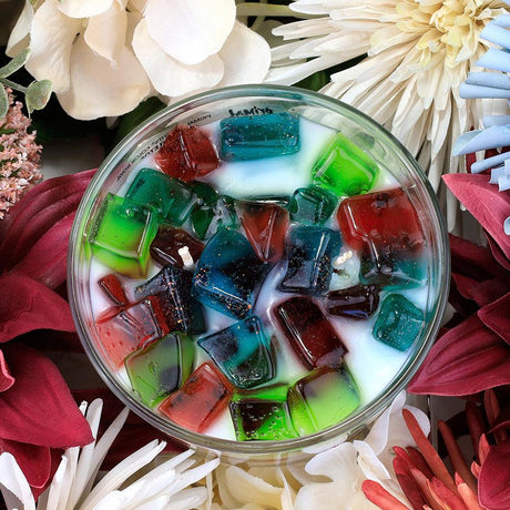 2-Wick Color Bowl Candle - MISTLETOE