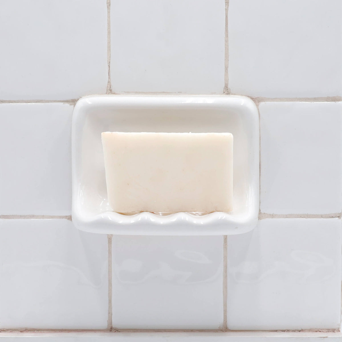 Almond Honey Glycerin Bar Soap featuring a creamy ivory rectangular soap bar with subtle speckles and a smooth finish