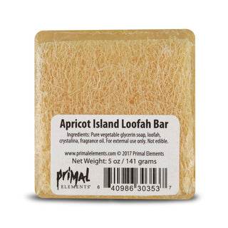 APRICOT ISLAND Handmade Glycerin LoofahBar Soap - Primal Elements