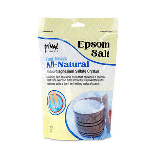Epsom Salt Natural Magnesium Sulfate Crystals 1 Lb. Zipped Bag - All Natural - Primal Elements