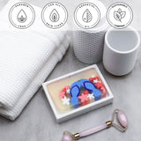 Flip Flops Vegetable Glycerin Bar Soap in a white dish on a stone surface.