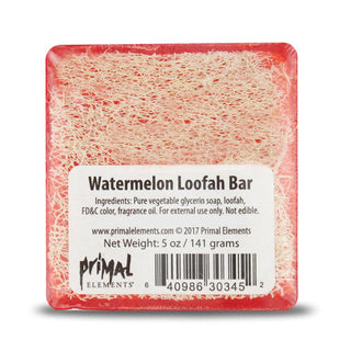 WATERMELON Handmade Glycerin LoofahBar Soap - Primal Elements