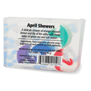 APRIL SHOWERS Vegetable Glycerin Bar Soap - Primal Elements