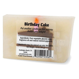 BIRTHDAY CAKE Vegetable Glycerin Bar Soap - Primal Elements