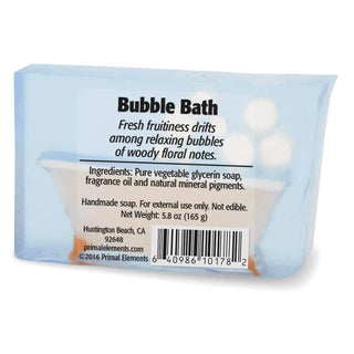 BUBBLE BATH Vegetable Glycerin Bar Soap - Primal Elements