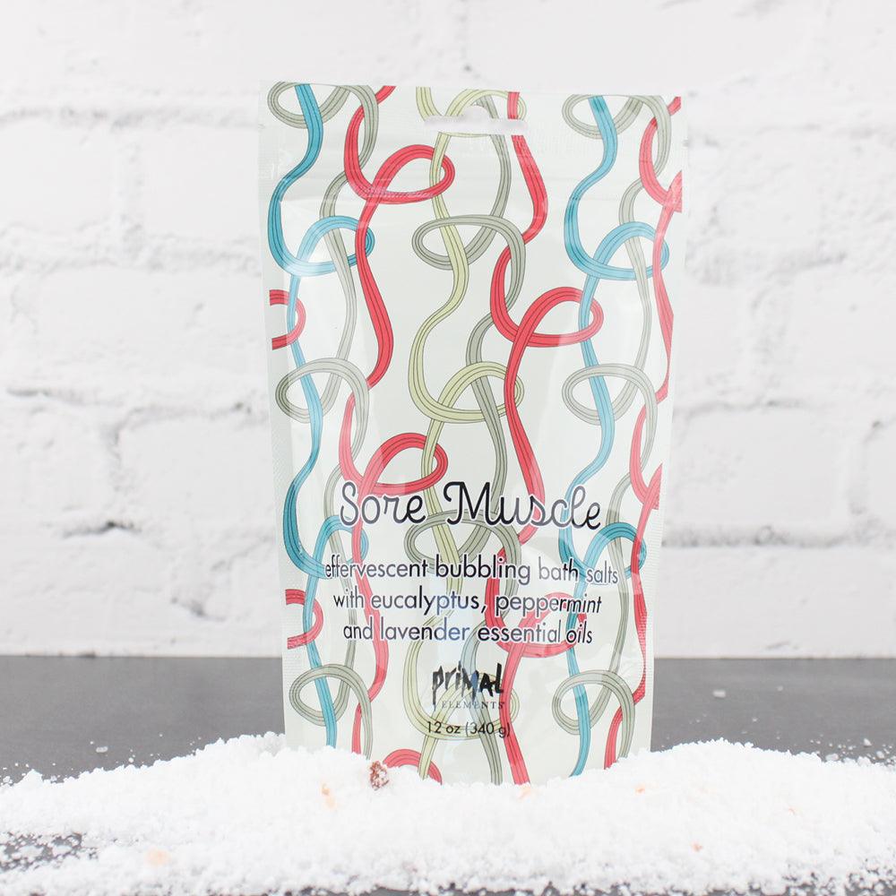 Bubbling Bath Salt - SORE MUSCLE - Primal Elements