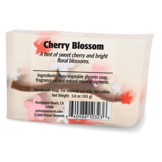 CHERRY BLOSSOM Vegetable Glycerin Bar Soap - Primal Elements