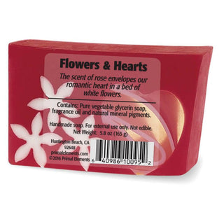 FLOWERS & HEART Vegetable Glycerin Bar Soap - Primal Elements