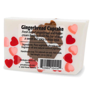 GINGERBREAD CUPCAKE Vegetable Glycerin Bar Soap - Primal Elements