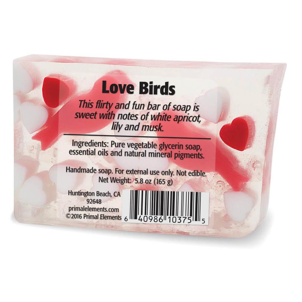 LOVE BIRDS Vegetable Glycerin Bar Soap - Primal Elements