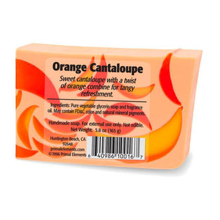 ORANGE CANTALOUPE Vegetable Glycerin Bar Soap - Primal Elements