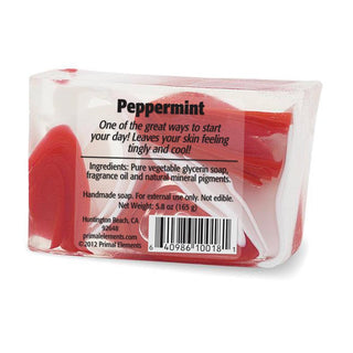 PEPPERMINT Vegetable Glycerin Bar Soap - Primal Elements