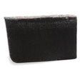 Bamboo Charcoal glycerin bar soap, a jet-black rectangular bar topped with Himalayan pink salt crystals.
