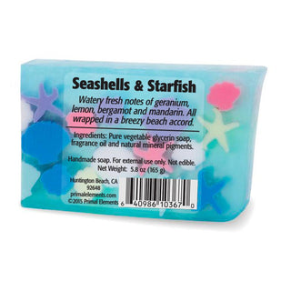 SEASHELLS & STARFISH Vegetable Glycerin Bar Soap - Primal Elements