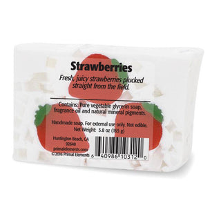 STRAWBERRIES Vegetable Glycerin Bar Soap - Primal Elements